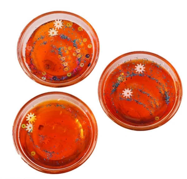 iHandikart Handicrafts Handmade wax Tealight Candles (Smokeless, Set of 3)  - Orange, Wax, Pack of3